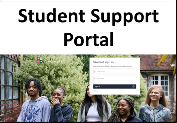 picture of the student support portal page